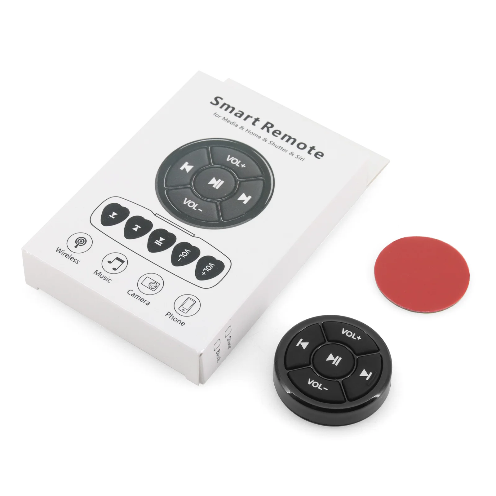 زر تحكم في عجلة قيادة السيارة لاسلكي ، متوافق مع البلوتوث لنظام Android IOS ، زر التحكم عن بعد للوسائط ، 5 مفاتيح