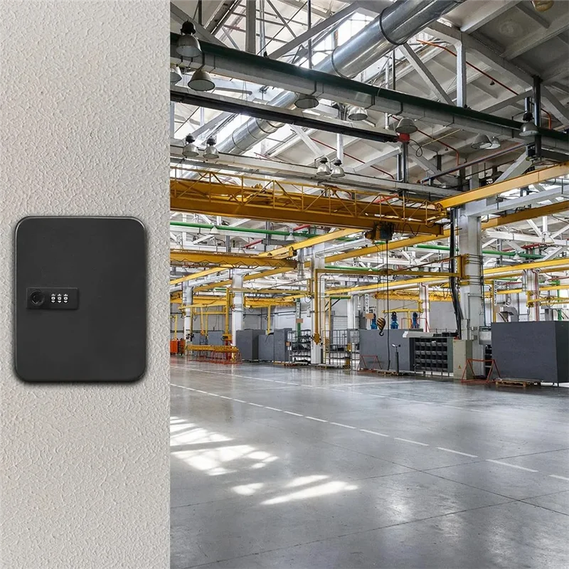 ABSQ-Combination Wall Mounted Code Lock Key Cabinet 36 Key Hooks Key Box Locking Key Organizer Security Lock Box