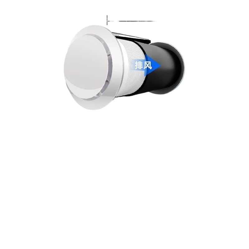 Wall-mounted fresh fan, two-way through the wall, integrated household exhaust fan purification system, lying