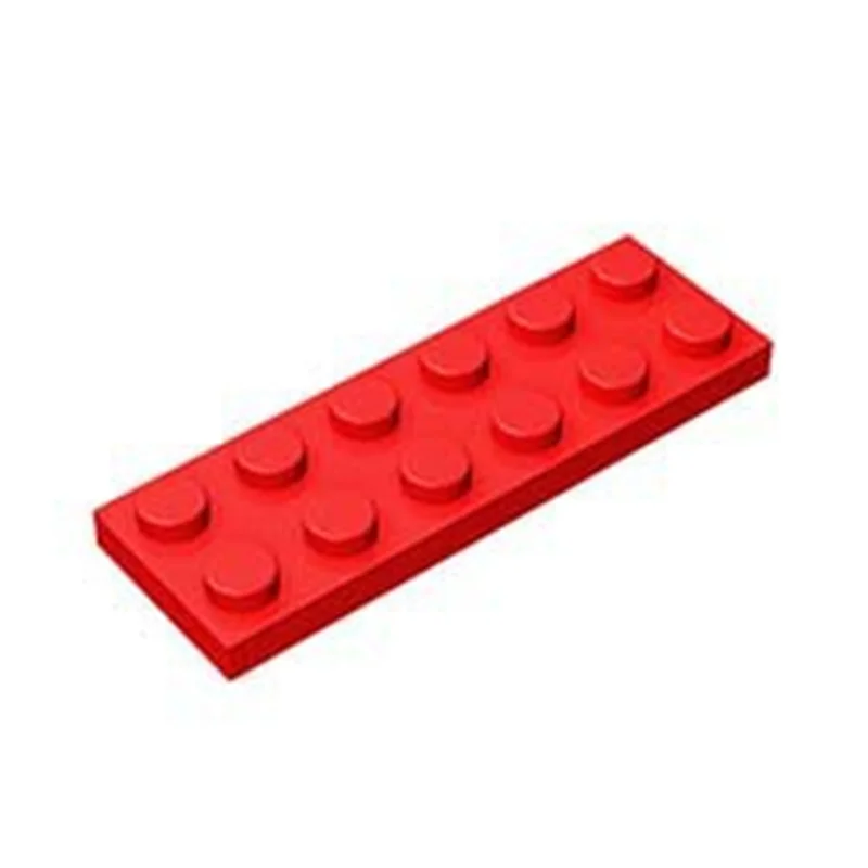 50pcs 3795 Plate 2x6 Dots Thin Figures Brick Building Block Toy Compatible Educational Creative Size Gift DIY MOC