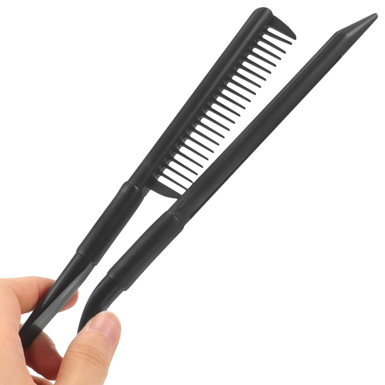 

Hair Straightening Comb Durable V-Shaped Design Lightweight Portable Foldable Salon Home Hair Styling Comb Straightening Brush