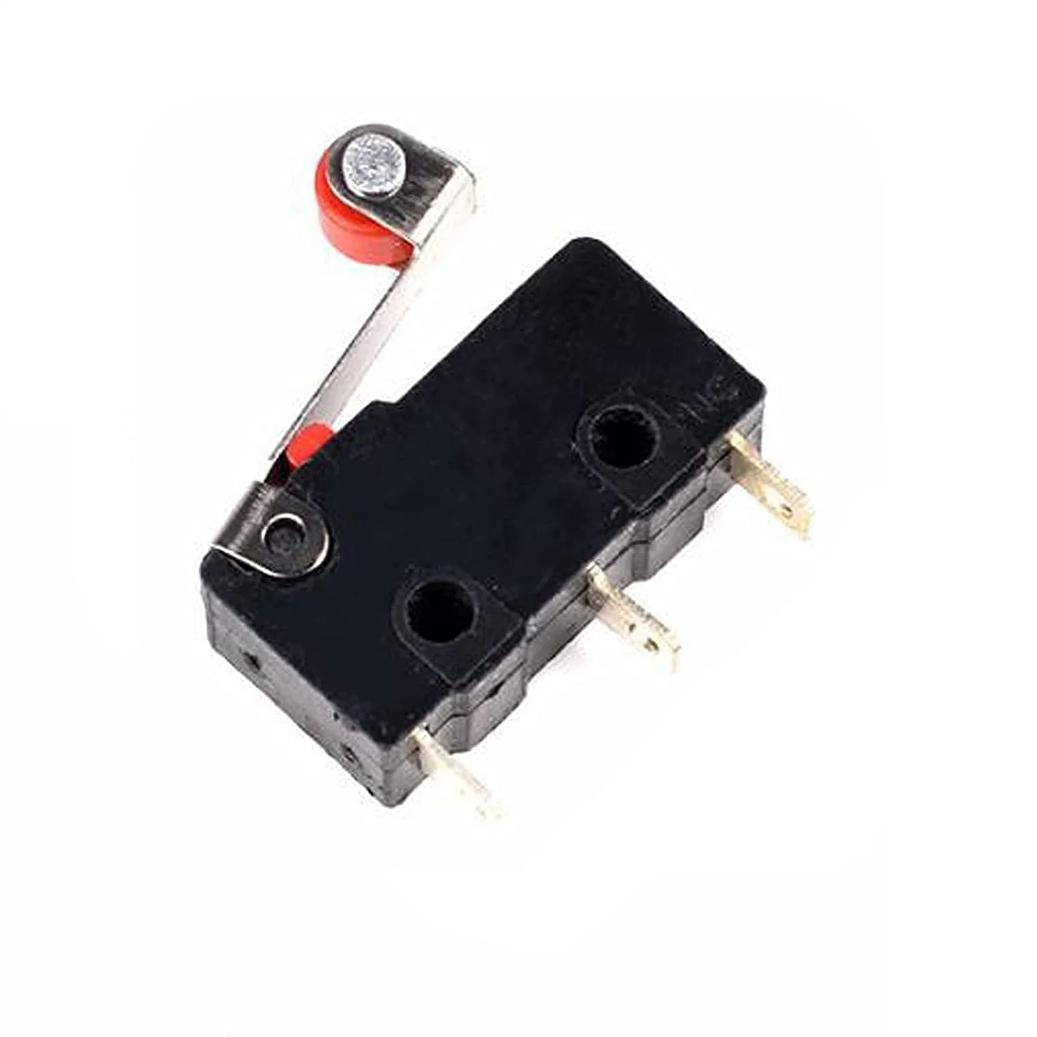 10ชิ้นสวิตช์จำกัดที่มีแขนลูกกลิ้งชั่วขณะ AC 250V 5A SPDT 1NO 1NC สแน็ปอิน3pin ปกติเปิดสวิตช์จำกัด