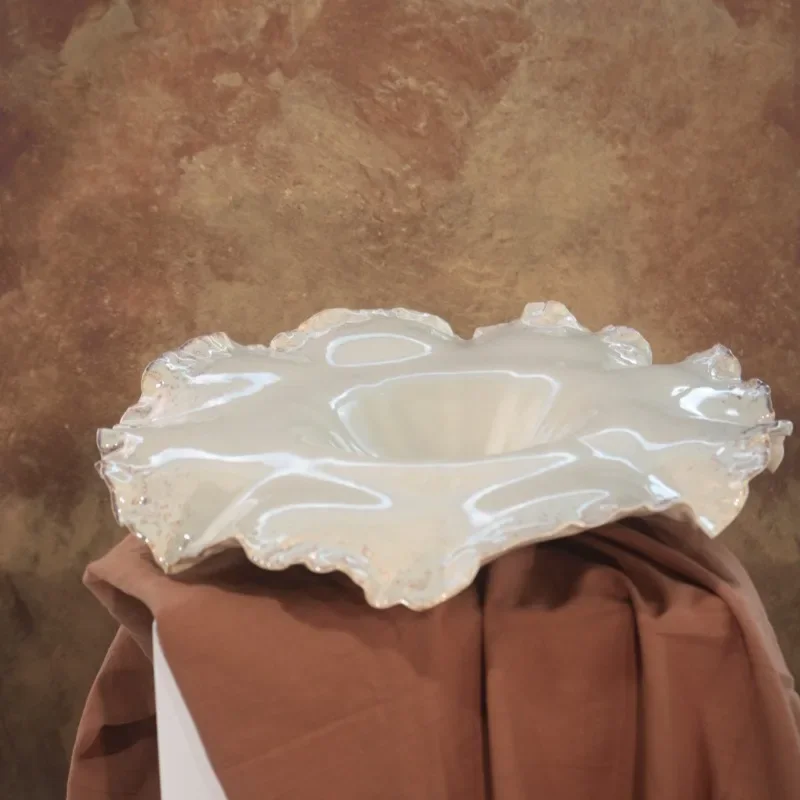 ceramic fruit plate ornament tableware, living room home soft decoration handicrafts, advanced glazing, all hand-pulled embryos