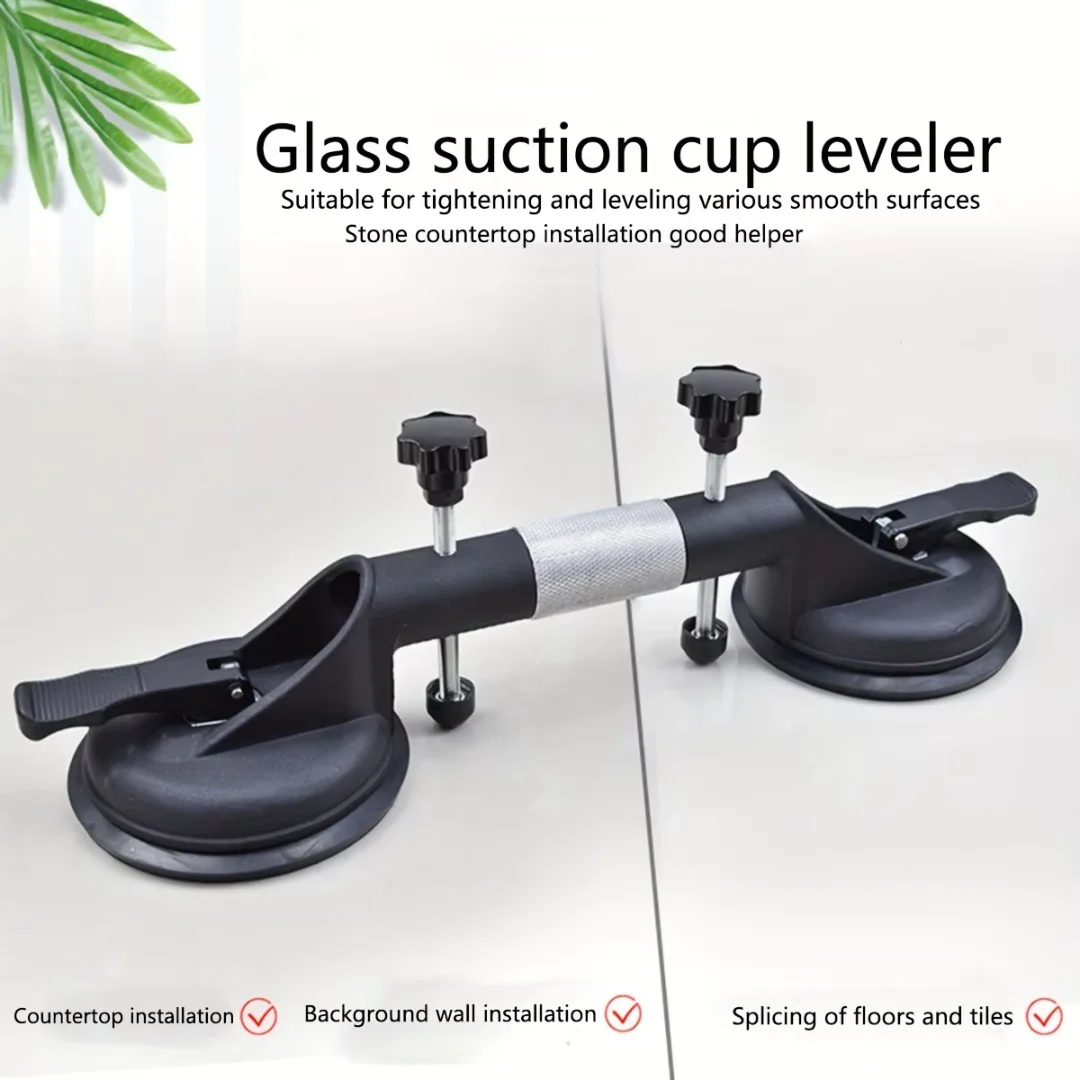 Suction Cups Heavy Duty Aluminum Vacuum Plate Handle Glass Holder Hooks to Lift Large Glass/Tile Lifter/Moving Glass/Pad