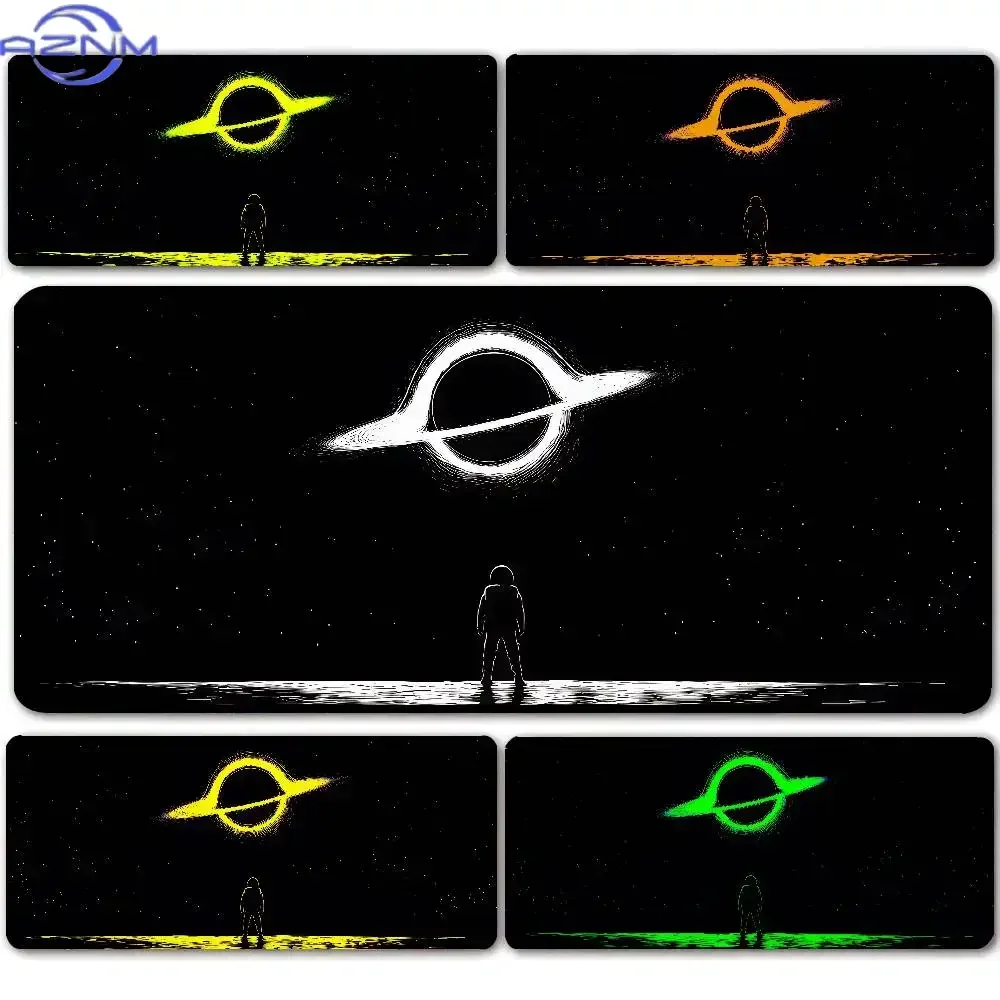 Astronaut Printing Black Pattern Keyboard Mat Rubber Non-slip Mousepad Pc Gaming Accessories Mouse Pad Office Carpet XL Mausepad
