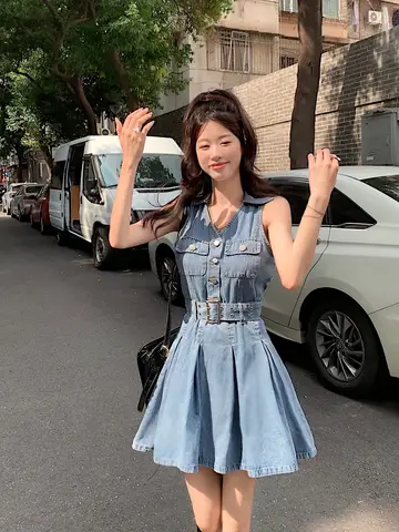 6 best sales डेनिम मिनी ड्रेस - №3