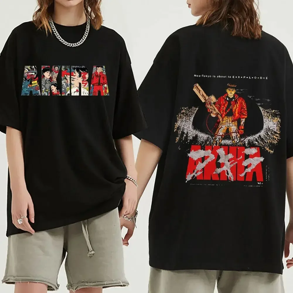 Japońskie anime Neo Tokyo Akira T-Shirt Film Science Fiction Manga Manga Shotaro Kaneda Plus Size Męska bawełniana koszulka damska
