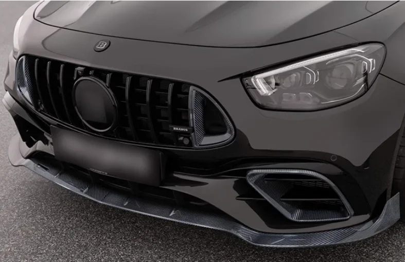 For W213 Mercedes-Benz E-Class E260 E300 E63S 2021 2022 2023 High Quality Carbon Fiber Bumper Front Lip Tuyere Diffuser Spoiler