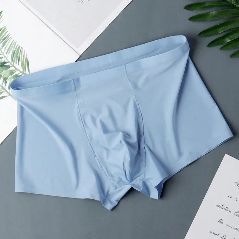 

No VPL Men's Underwear Anti-Sweat Ultra Lightweight Boxers 50g 360° Stretch Ice Silk Shorts for Sports & Sleep