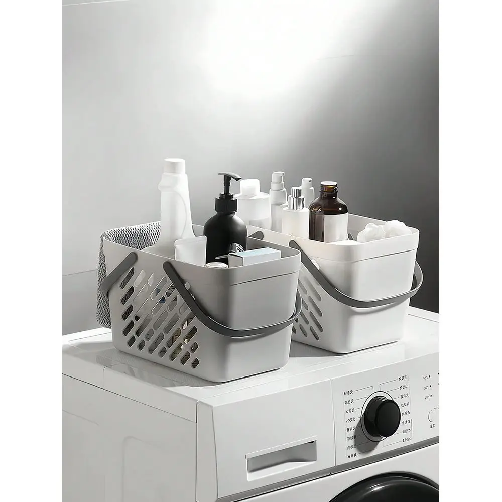 3/2/1pc Hollow Handheld Toiletry Storage Basket, Bathroom Toiletry Storage Basket, Kitchen Snack & Miscellaneous Storage Box, Laundry Room Dirty Clothes Basket, Storage Basket, Storage Bag, Storage Bin, Bathroom Storage, Kitchen Storage