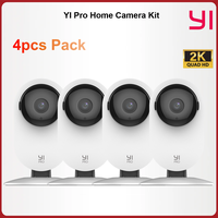 2K Security Camera Kit 1/2/4pcs YI Pro, Indoor Cameras with Smart Detection, Phone App for Baby Pet Monitoring