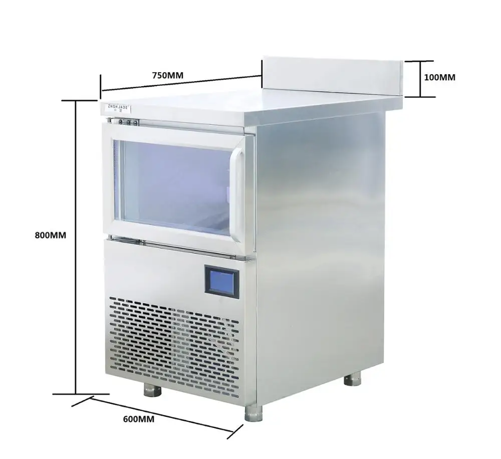 

Commercial Bar Counter Cube Ice Maker With Stainless Steel 304 Shell