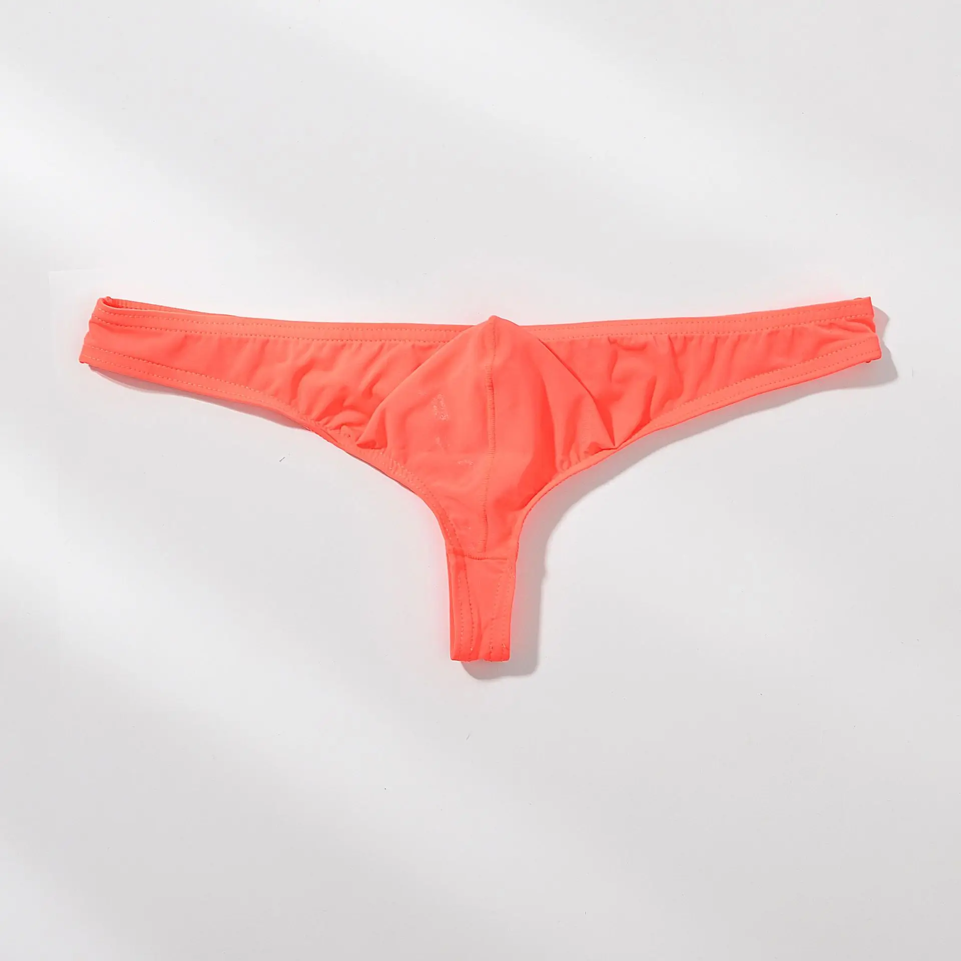 Men's ice silk underwear, low waist thong, thin and sexy T-shirt, breathable youth bikini 3PCS