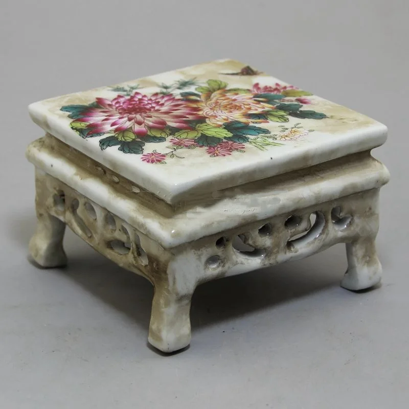 Chinese collection antique porcelain chrysanthemum table ornaments modern exquisite handicrafts