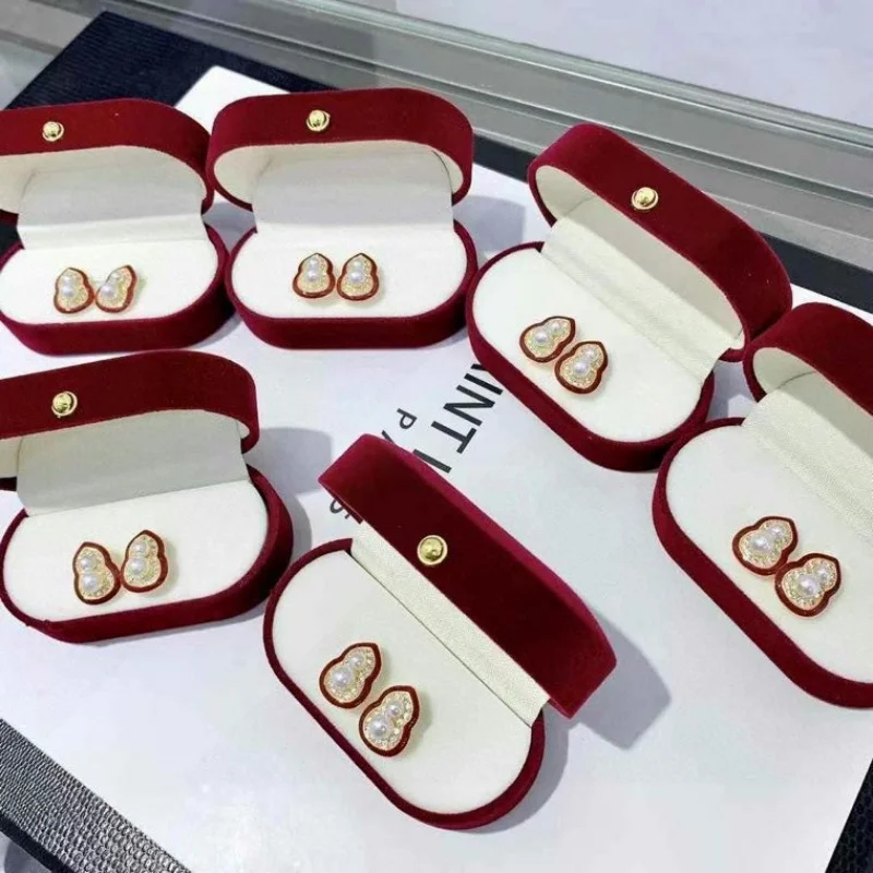 

SGARIT Jewelry Pearl 925 Silver Fulu Earrings Freshwater Pearl Accessories Personality Earrings for women