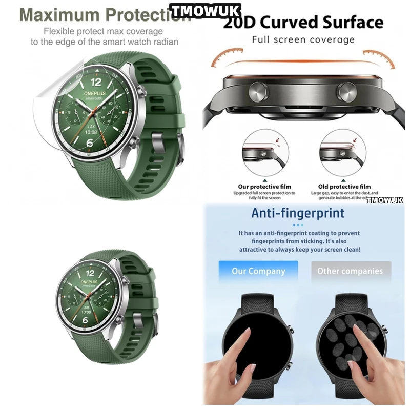 

For OnePlus Watch 2R 9H Tempered Glass Screen Protector - HD Clear, Bubble-Free, Scratch Resistant