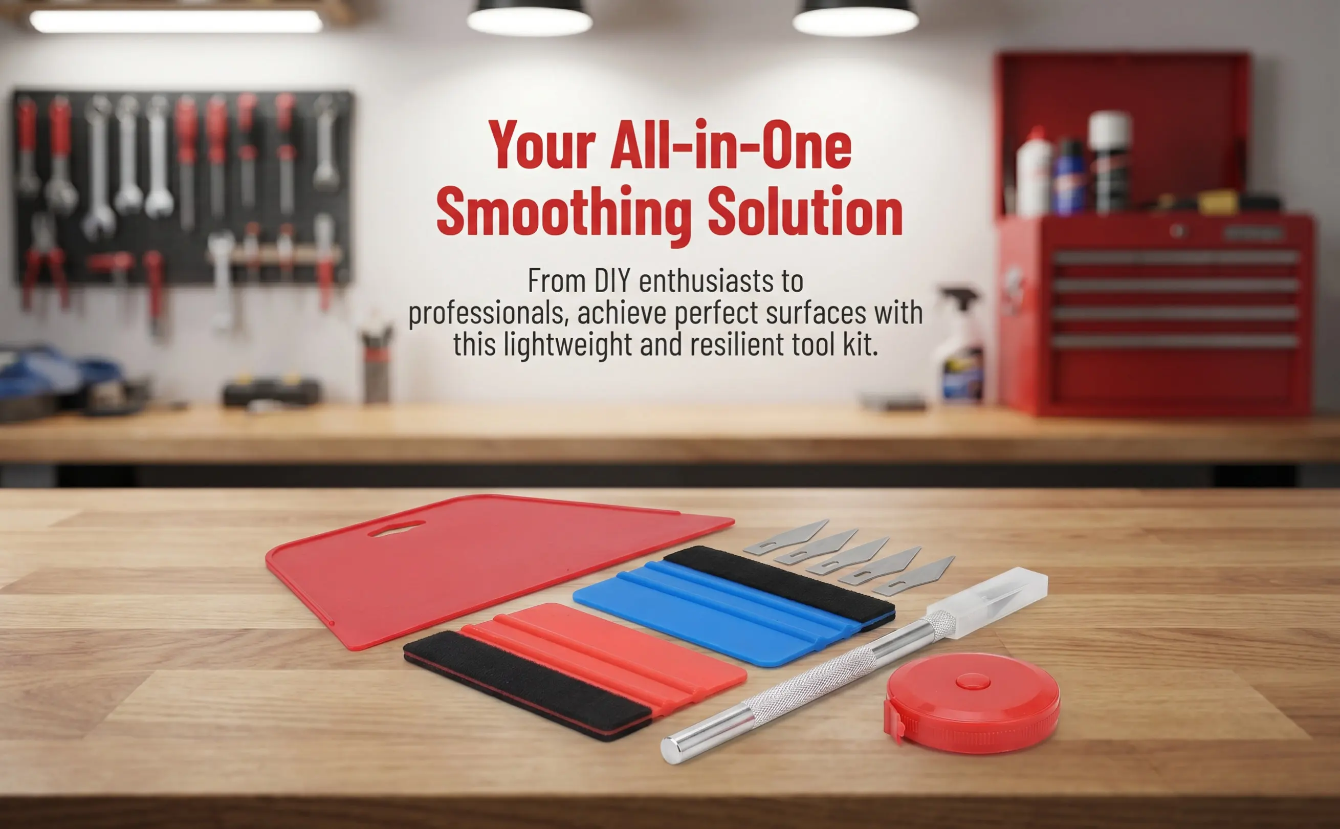 1Set Wallpaper Smoothing Tool Kit Professional Peel Stick Installation Squeegee Car Film Application Kit Wallpaper Tool