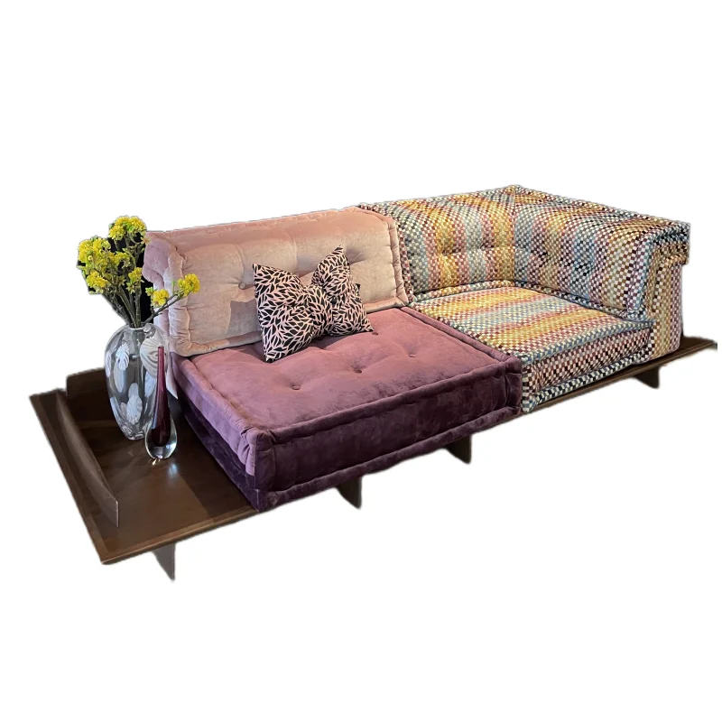 

&c Modern Modular Mahjong Sofa Set Solid Wood Living Room Furniture with Elegant Flooring for Home & Office