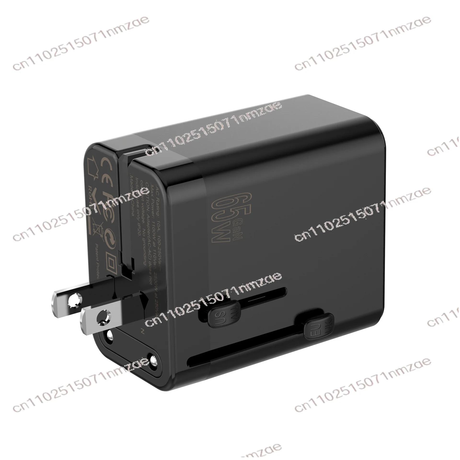 65W GaN USB C Power Adapter Fast Charging Type C Universal US EU UK AU Plug Wall Adapter For Laptop