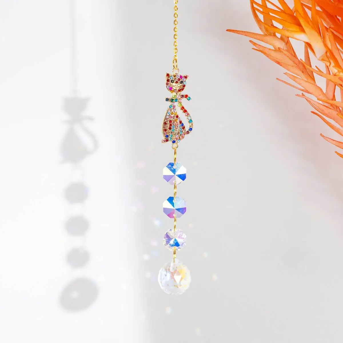 New Color Diamond New Butterfly Bird Kitten Prism Gardening Rainbow Sun Catcher Pendant Pendant Gift Decoration