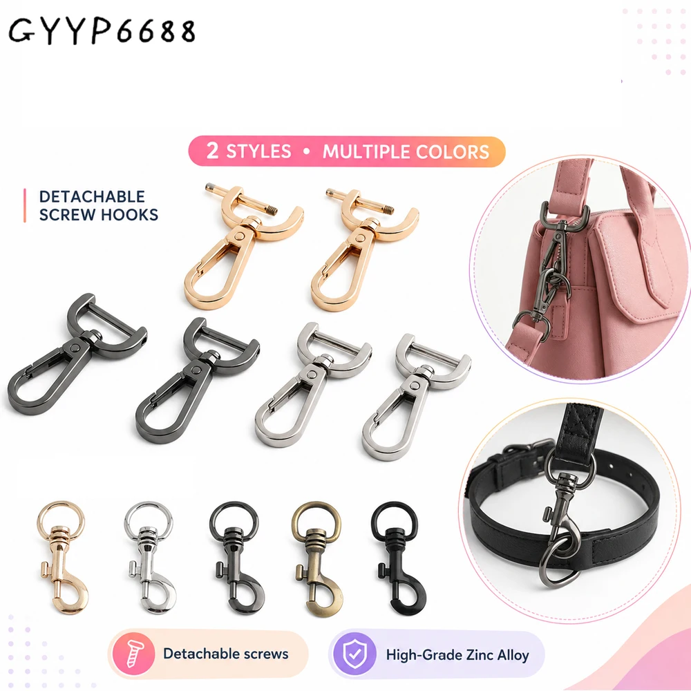10/50/80PCS 15-20-25-32-38mm Metal Buckle Bag Chain Straps Swivel Lobster Clasp For Handbag Detachable Spring Hook Accessories