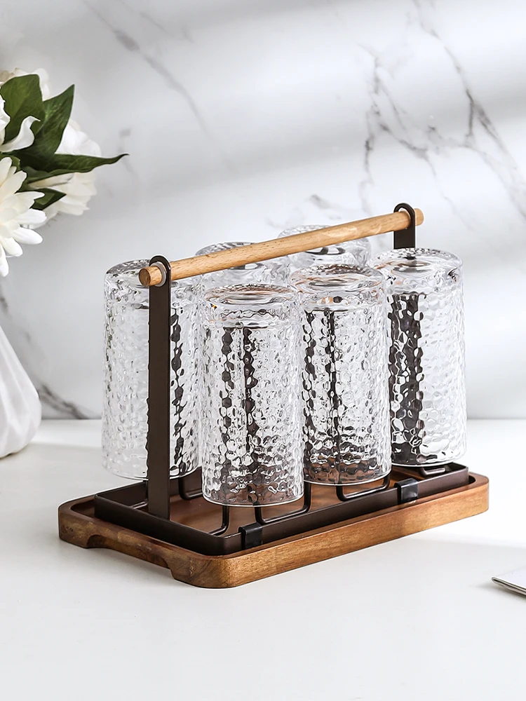 

water Cup rack, upside down shelf, desktop Cup holder, glass cup drain rack, storage tray