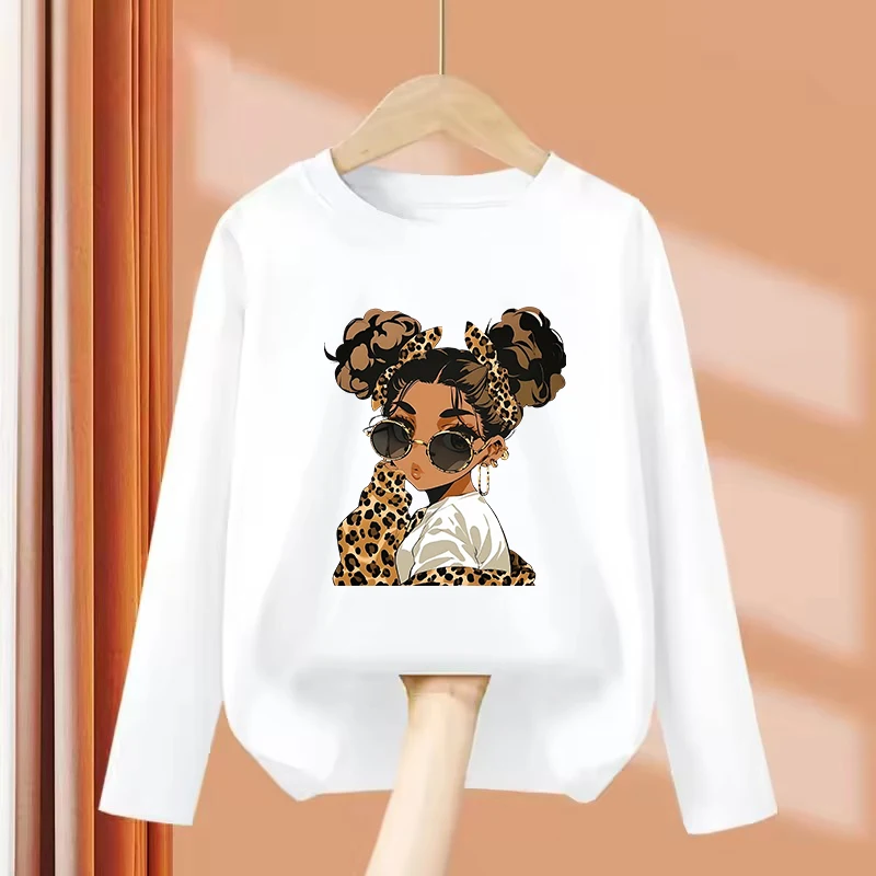Long Sleeve Graphic Streetwear Y2k Retro Girl Design T Shirts Kids Children's T-shirt Boys Girls Summer Spring Casual Top Tee
