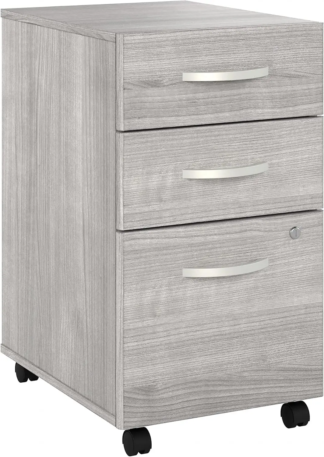 

Bush Business Furniture Hybrid 3 Drawer Mobile File Cabinet-Assembled, Office Cabinet