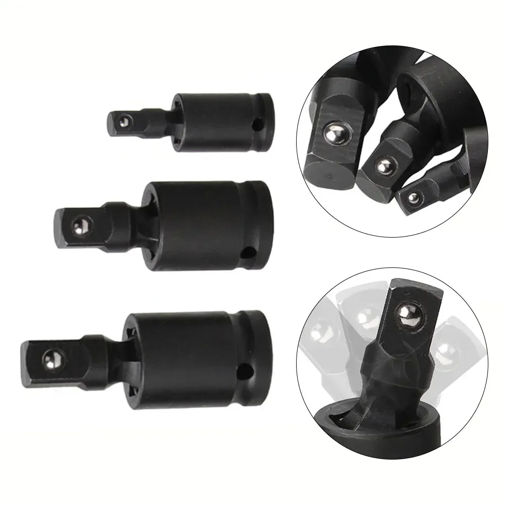 

3pcs 1/2 3/8 1/2inch Universal Joint Set 360 Degree Air Wobble Socket Adapter For Cordless Electric Wrenche