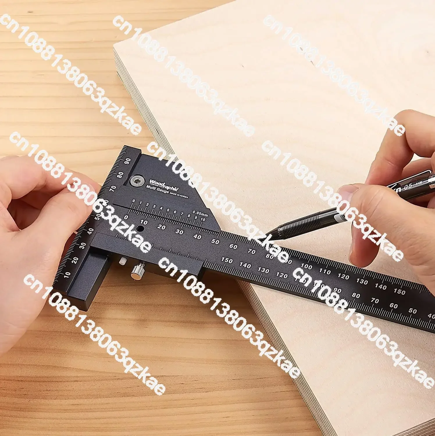 Woodworking multifunctional scribing ruler, aluminum alloy T-shaped, scribing device, multifunctional measuring ruler