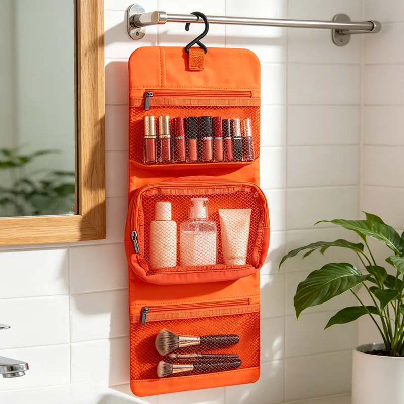 Travel Makeup Bag Women Toiletries Storage Pouch Detachable Travel Make Up Organizer Waterproof Beauty Bag Bathroom Wash Bag