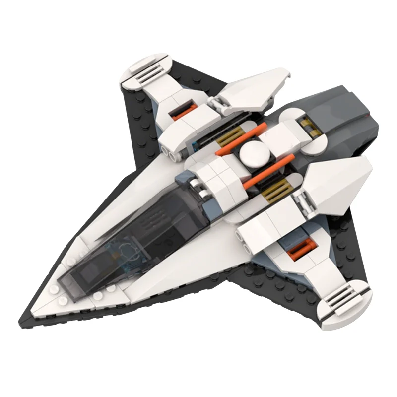452 peças de Blocos de Construção de Modelo de Espaçonave MOC, Presentes Criativos de Natal, Brinquedo Educativo DIY