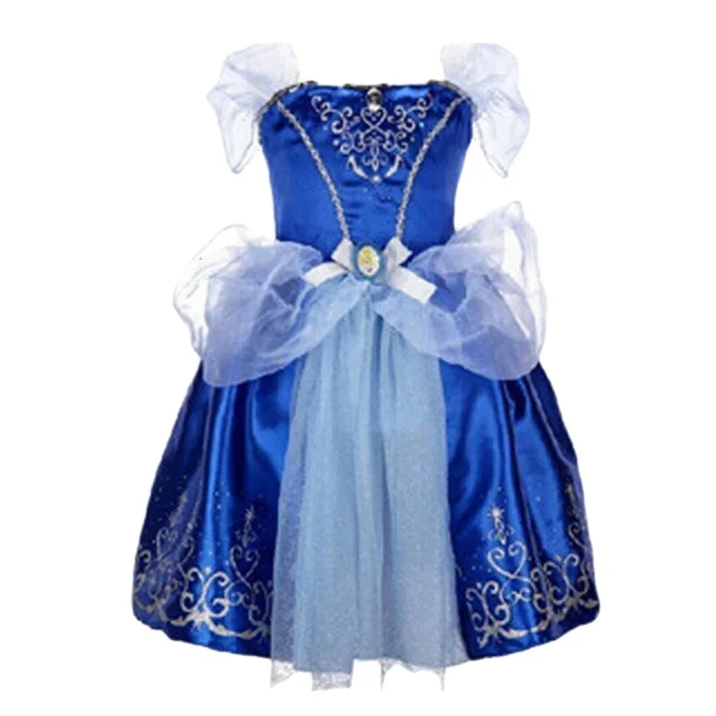 Disney Princess Costume Children Party Fancy Flower Vestido Christmas Birthday Carnival Dress Up Rapunzel Belle Disguise Frock