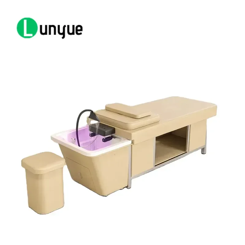 Luxury Modern Stainless Steel Thai Head Massage Bed with Constant Temperature Steam Water Circulation and Storage Space for