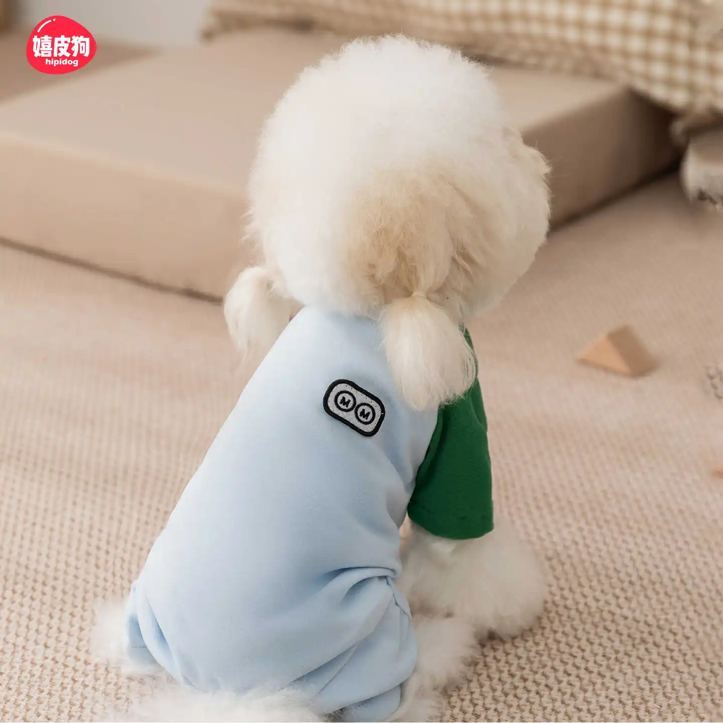 

Pet Winter Bottoming Shirt Teddy Four-legged Jumpsuit Bichon Warm Clothing Solid-colour Dog Pullover Christmas Gift
