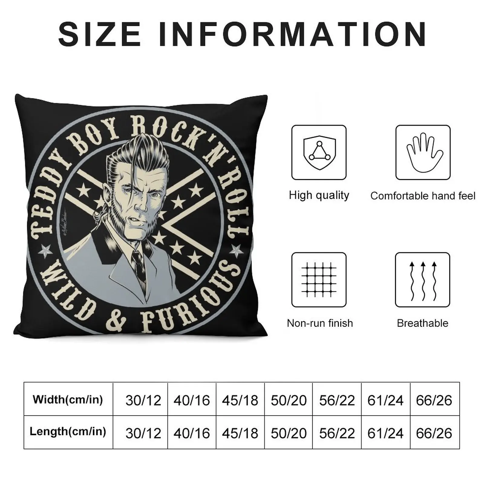 Teddy Boy Rock`n`Roll Throw Pillow Cushions For Sofa Ornamental Pillow pillowcases for sofa cushions Custom Cushion pillow