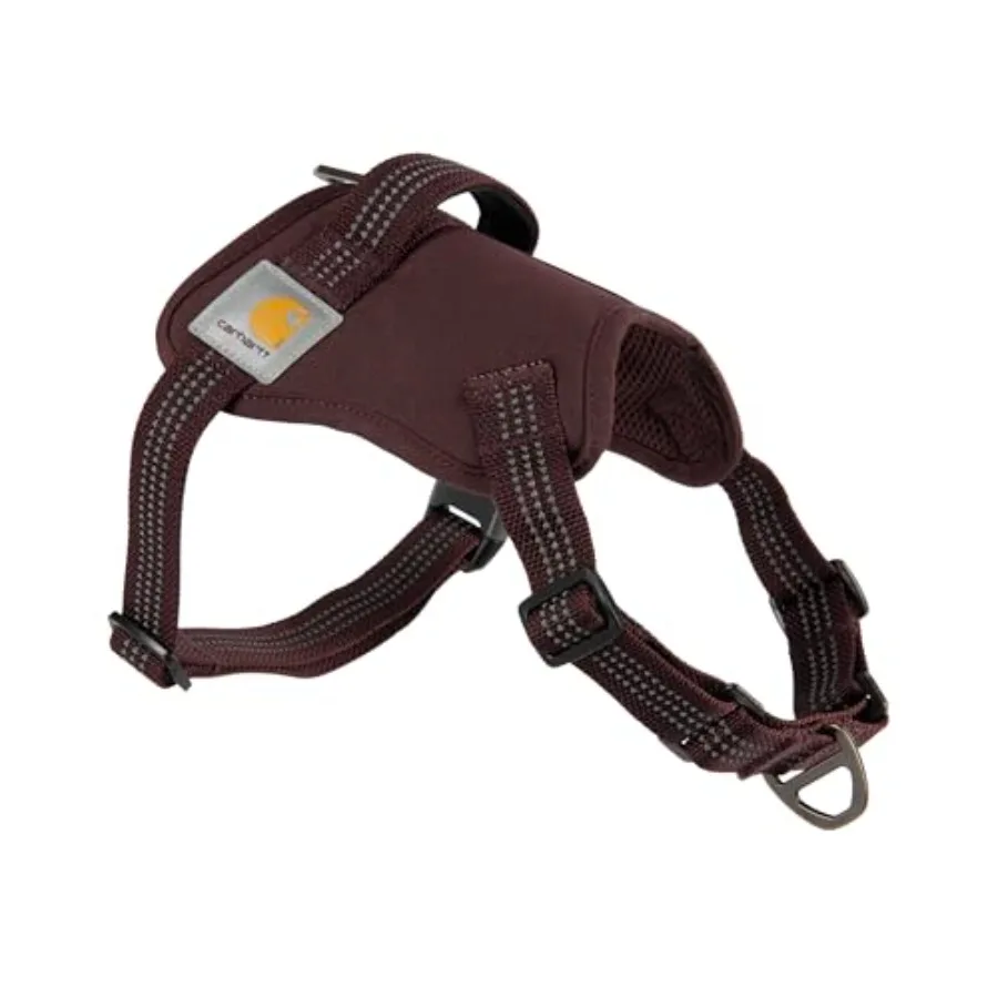 

Nylon Duck No Pull Dog Harness, Fully Adjustable Dog Harness with Quick Control Handle and Reflective Accents, Deep Wine, Small
