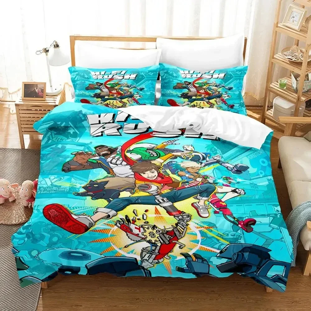 Anime Game Hi-Fi Rush Bedding Set Duvet Cover Bed Set Quilt Cover Pillowcase Comforter king Queen Size Boys Adult Bedding Set