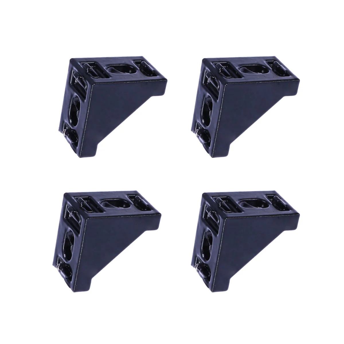 

20 Pcs Black Corner Bracket for 2028 Aluminum Extrusion 90 Degree Angle Rigid Connection Fasten Fitting Brackets Hardware