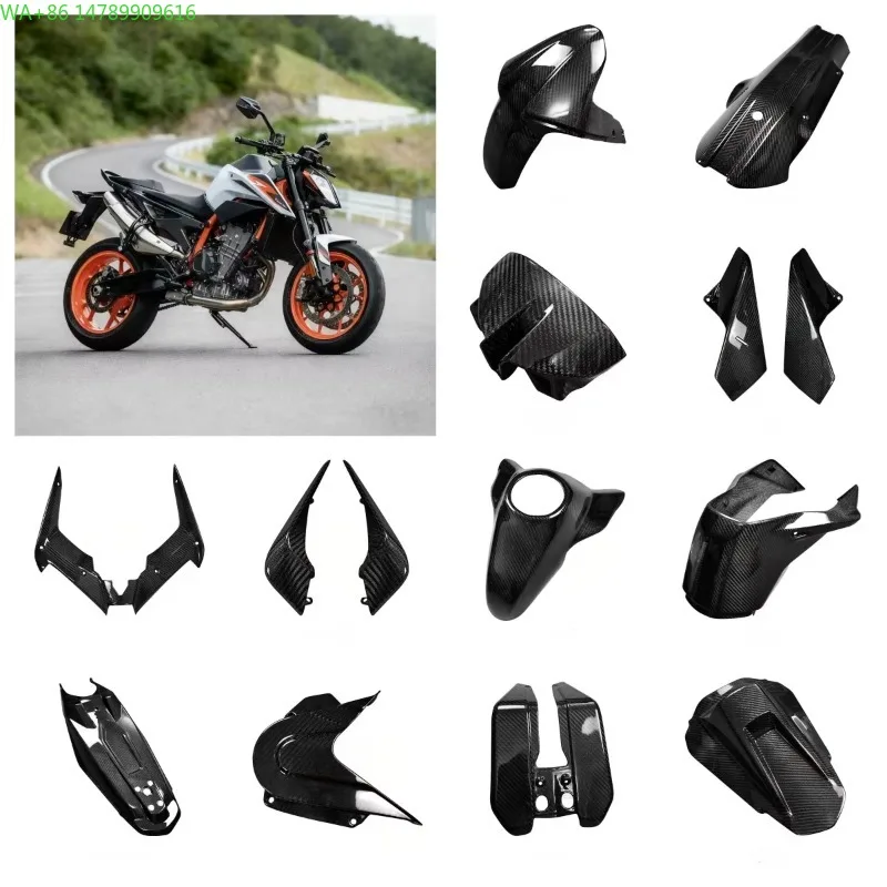 Full-Size Custom Motorcycle Body KitOEM 3K 100% Dry Carbon Fiber Motorcycle Fairing Kit For DUKE 790 890 2017-2023 Carbon Fi