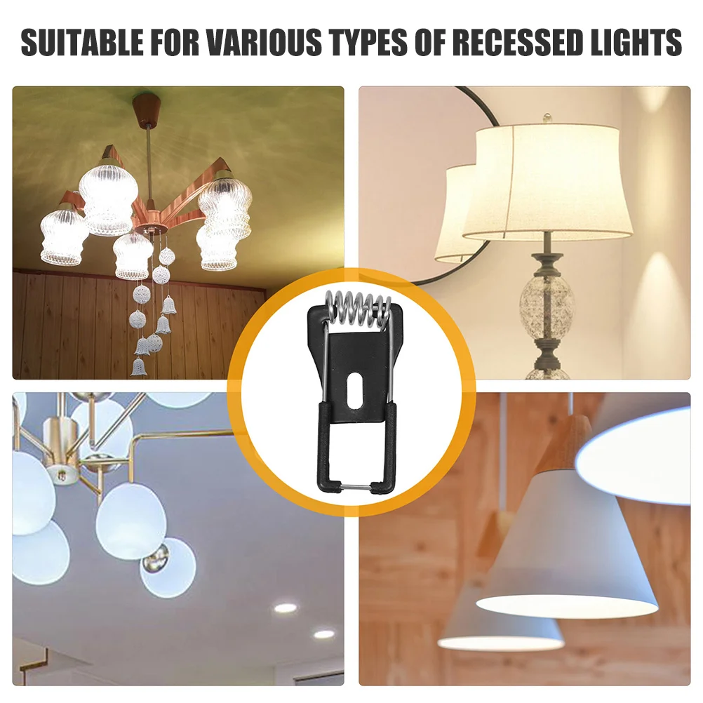 10 قطعة مقاطع الربيع للإضاءة النازل الثقيلة راحة ضوء تصاعد الأجهزة آمنة مصباح السقف الملحقات قوية