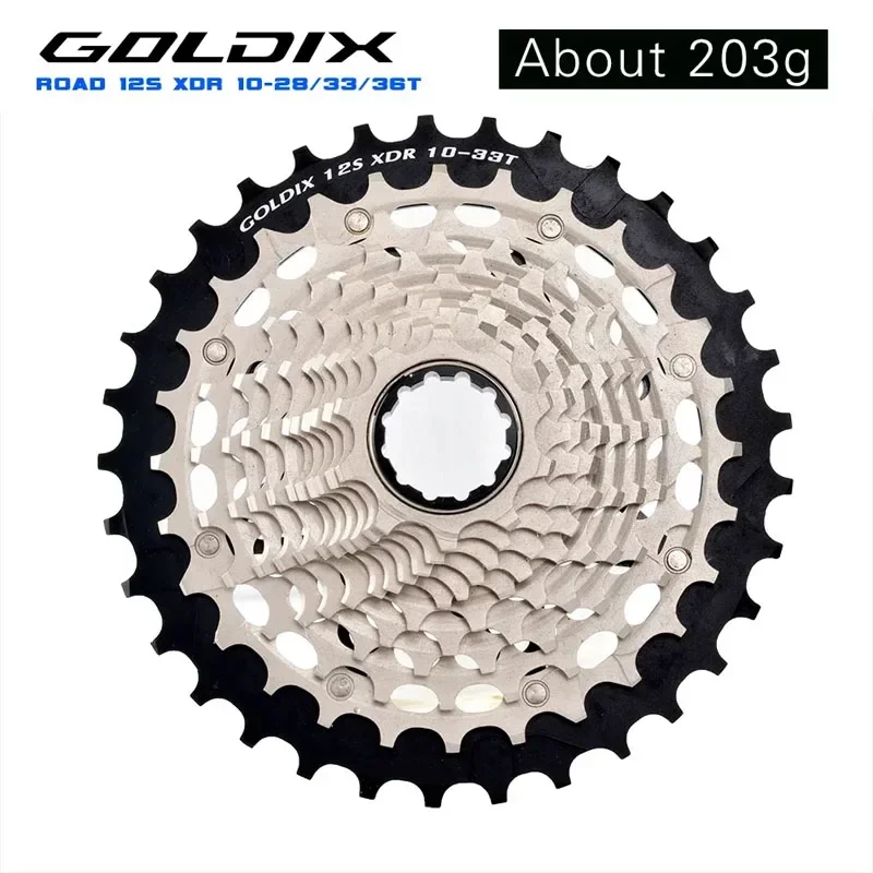 

GOLDIX road 12 speed cassette xdr 28t 33t 36t k7 steel cnc light transmission for road electronics r9270 r8170 bike Freewheel