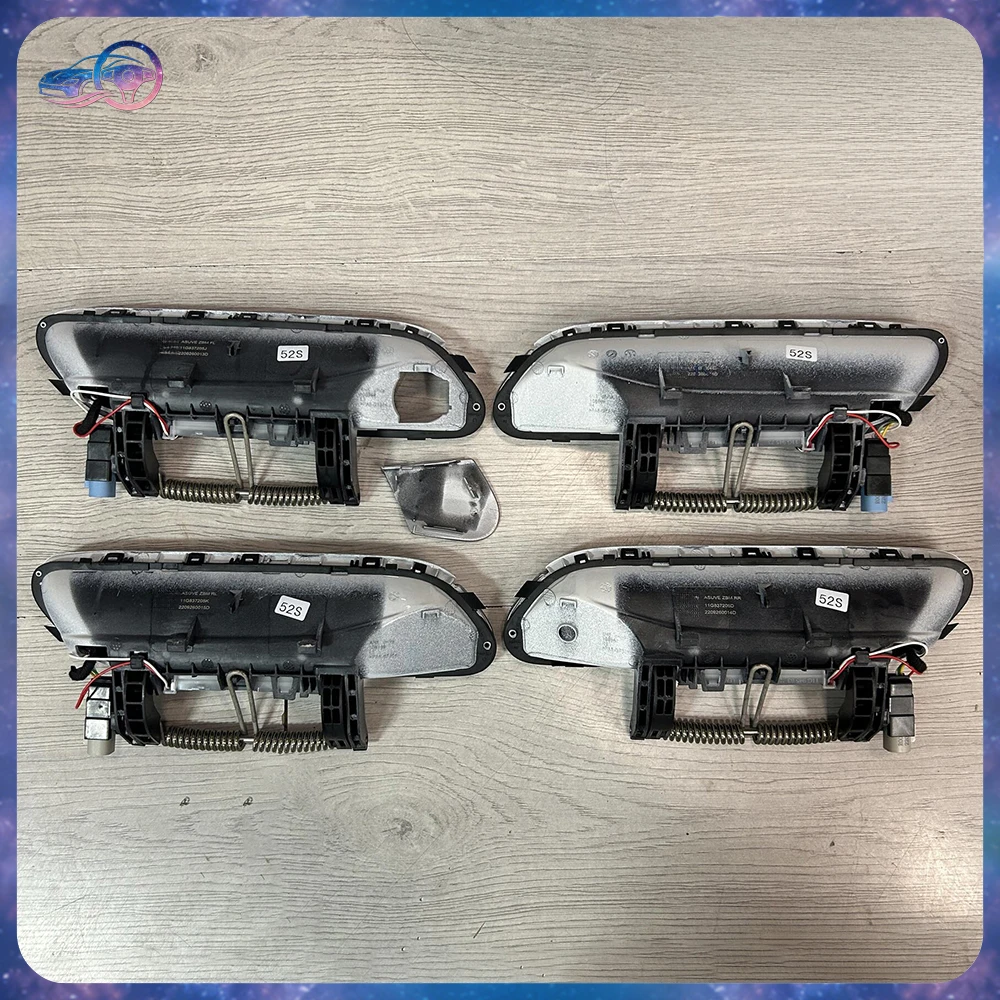For VW ID.4 ID.4 X ID.4 CROZZ Exterior Door Handle Keyless Entry Sensor Handle Silver White 4Pcs Set