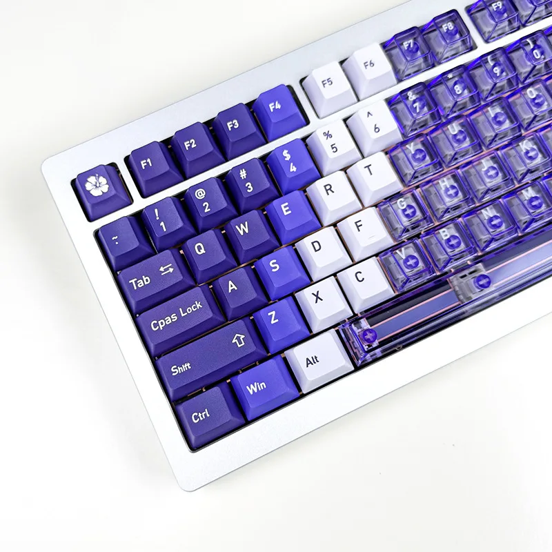 Lilac (small full set) mechanical keyboard PC + PBT double spell keycap - original height 154 keys