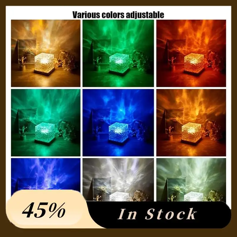 Aurora Northern Lights Lamp Ocean Wave Projector 16 Color Water Wave Effect Lights For Bedroom-B