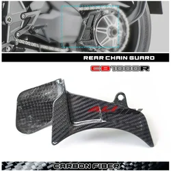 100% Real Carbon fiber Motorcycle Rear Sprocket cover Case Guard Fairing Panel Chain Protector For HONDA CB1000R 2018-2023 2022