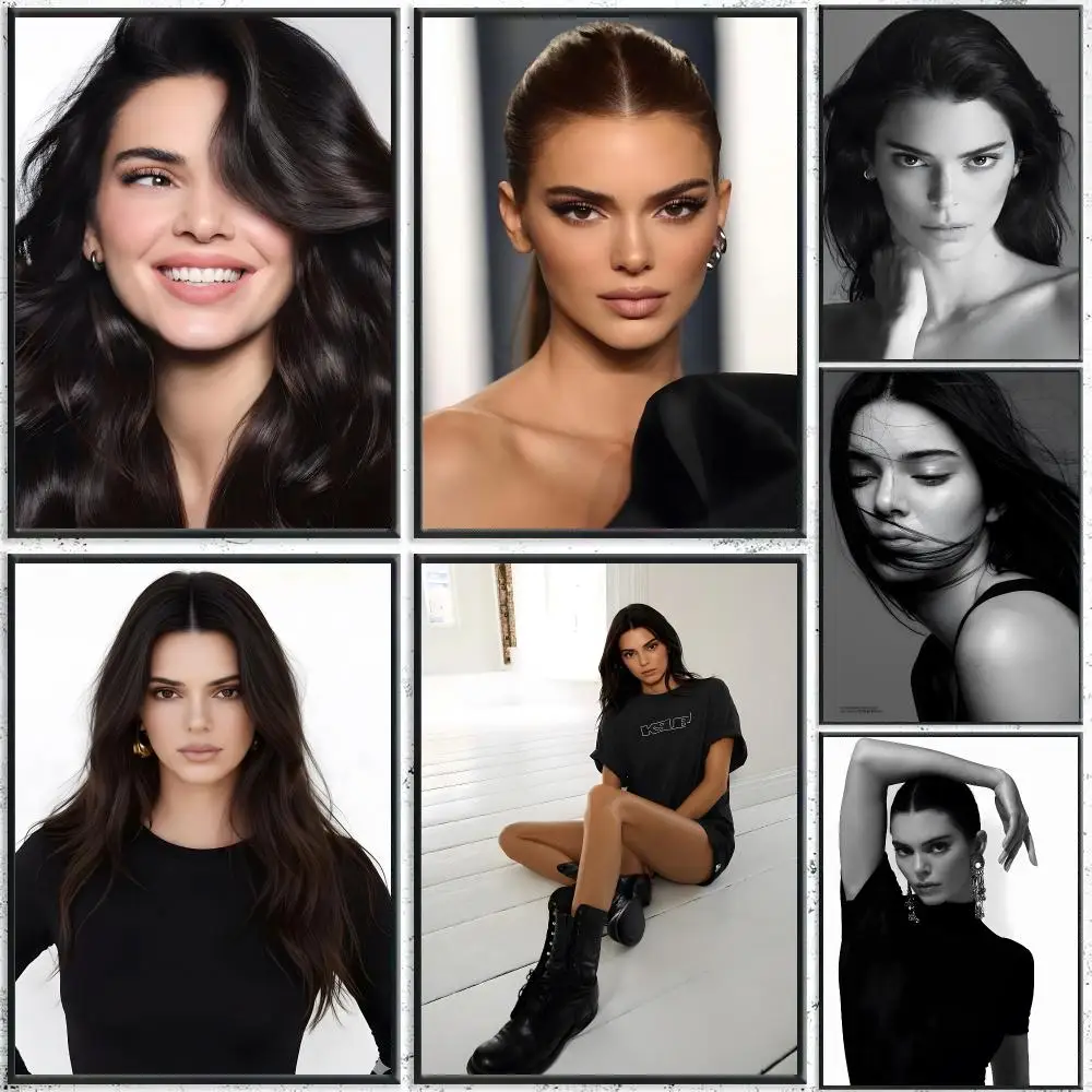 Model Kendall Jenner Poster Self-Adhesive Waterproof Wall Stickers, Coffee Bar Home Wall Decor