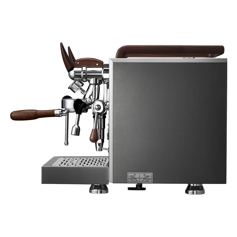 Máquina de café CRM3124X Operação de caldeira dupla, entrada e saída automática de água, cabeça de cerveja clássica E61, temperatura 2PID