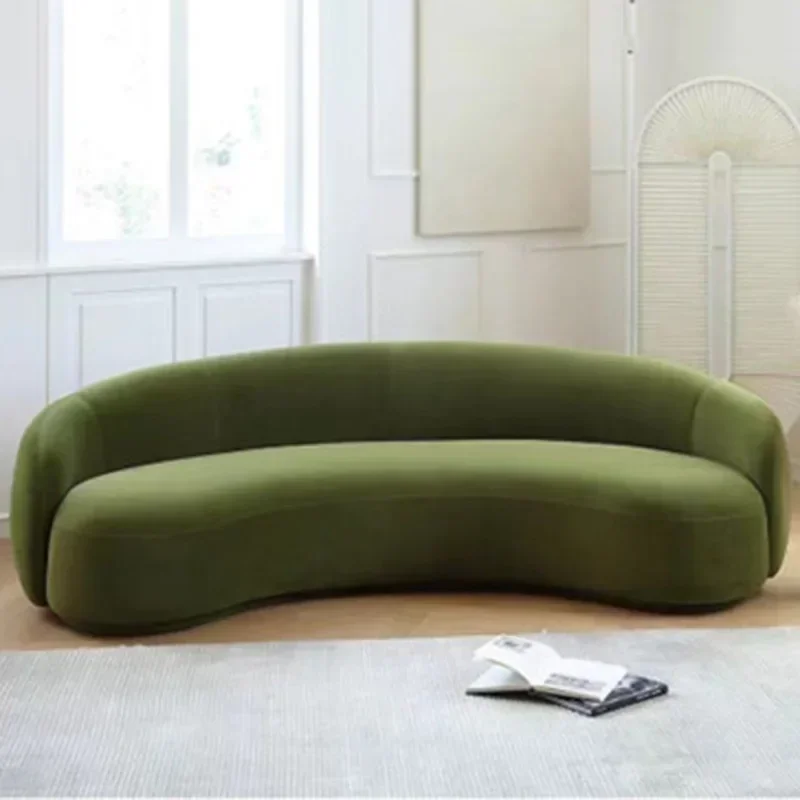 

Vintage Comfortable Sofas Halloween Green Designer Elegant Unusual Sofa Mid Century Curved Sofa Inflavel Living Room Furniture