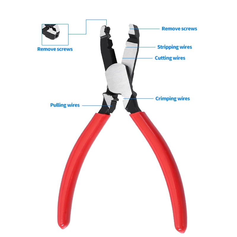 5.9 Inch Screw Extractor Pliers Carbon Steel Multipurpose Stripped Screw Remover Tool with Unique Non-Slip Jaws for Remove Screw